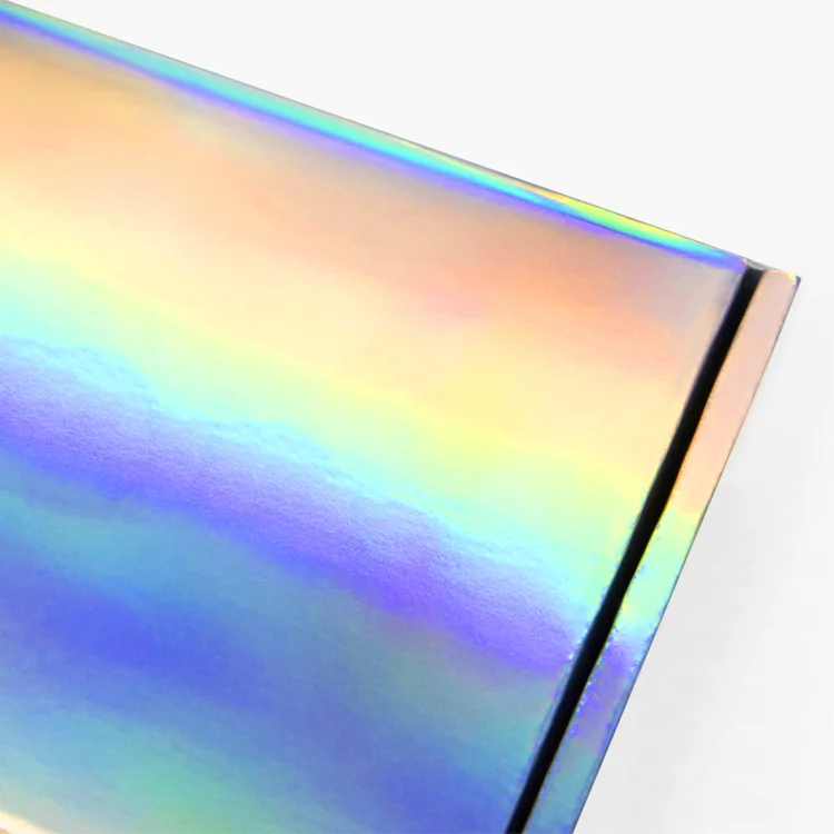 Luxury Custom Logo Printing Rainbow Neon Iridescent Mailing Boxes Holographic cosmetic Shipping Packaging Box