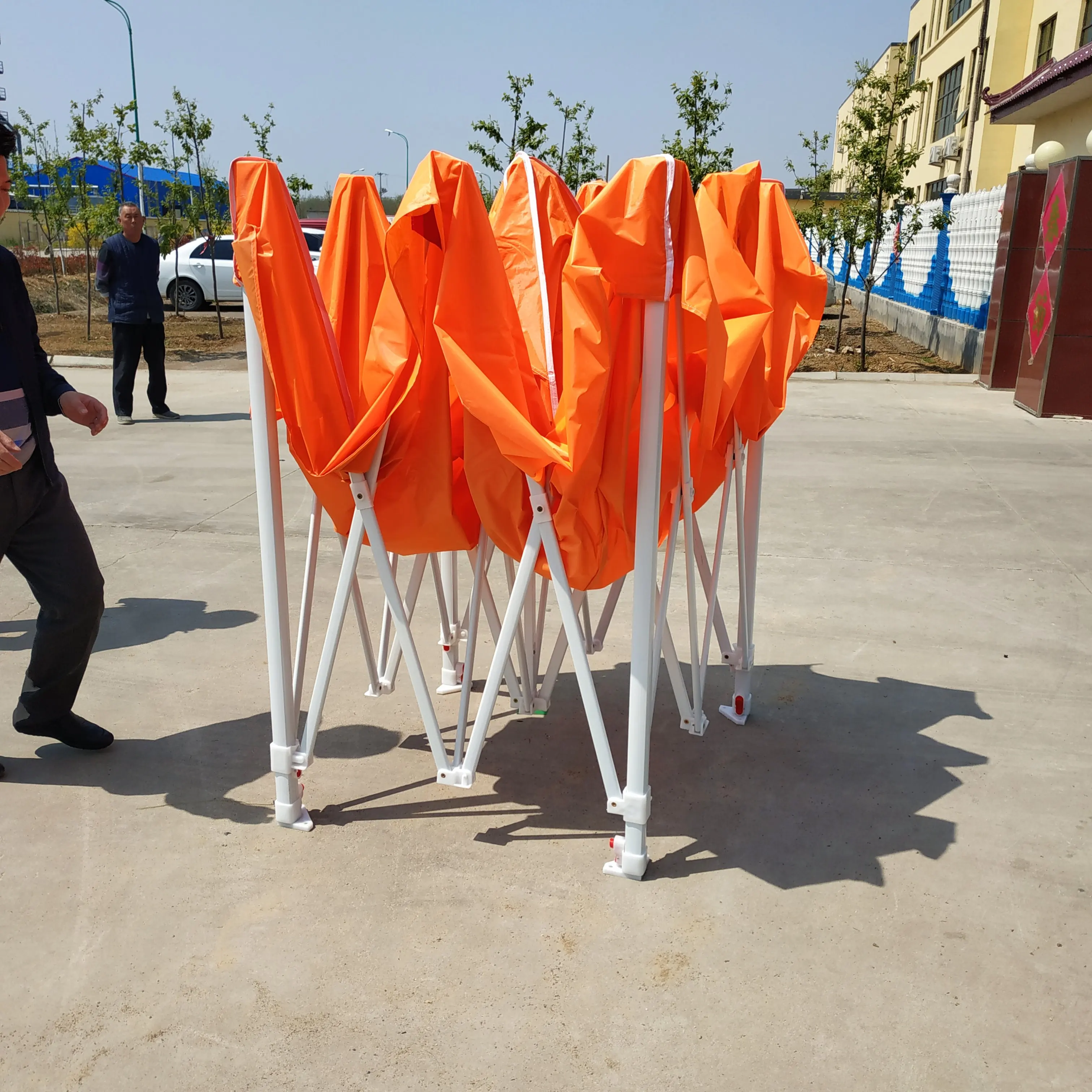 Folding Easy Set Up Steel Frame Trade Show Tent Pop-Up Canopy for Advertising Display