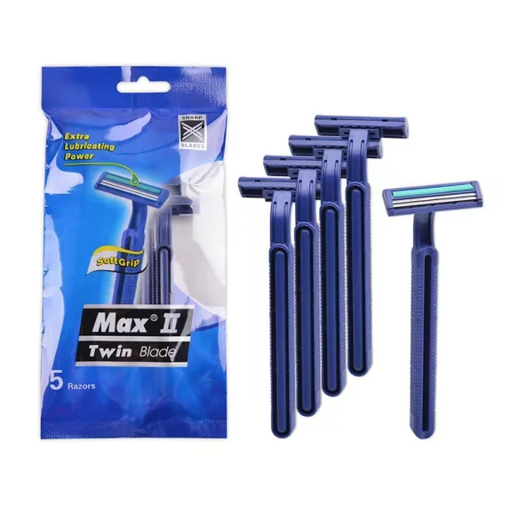 Hot Sale Set of 5PCS Disposable Razor with 2 or3 blades MAN maquina de afeitar Handle Shaving machine face shaver OEM customized