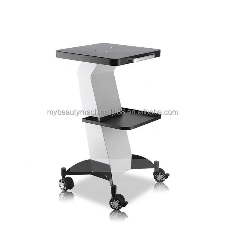 High quality 4-wheel desktop beauty equipment rack mobile portable hairdresser trolley for beauty salon