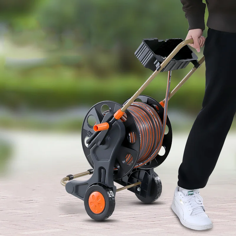 Andeca Heavy Duty Portable High Pressure Retractable Wall Mount Household Garden Reel Set Hose Pipe Reel For Home Garden Use