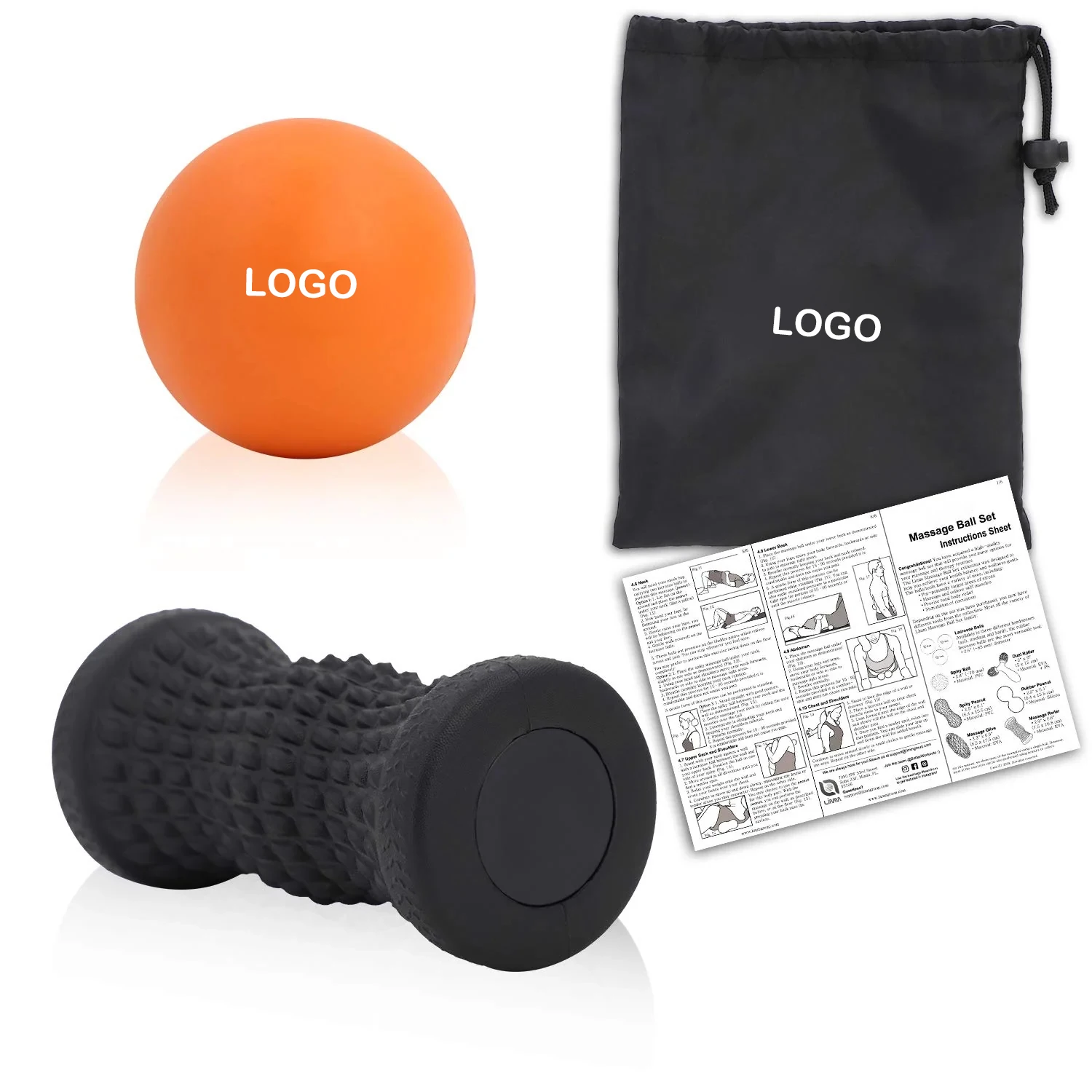 Fitness Muscle Release Peanut Massage Custom Logo Pvc Gym Ball