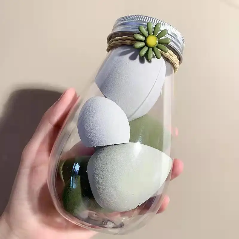 Eco Friendly Powder Puff Blending Beauty Makeup Sponge Set Of 4 Egg Cosmetics Blender 4Pcs Beauty Makeup Sponges Set For Dry &