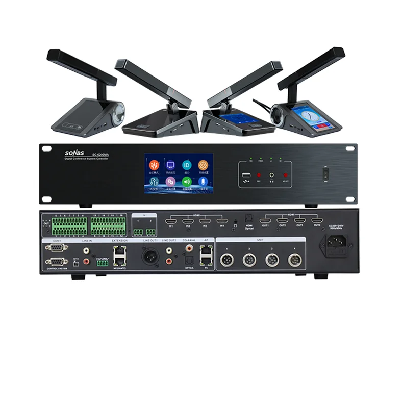 High End Professional Conference System Wired Network Discussion Microphone System Conference Room