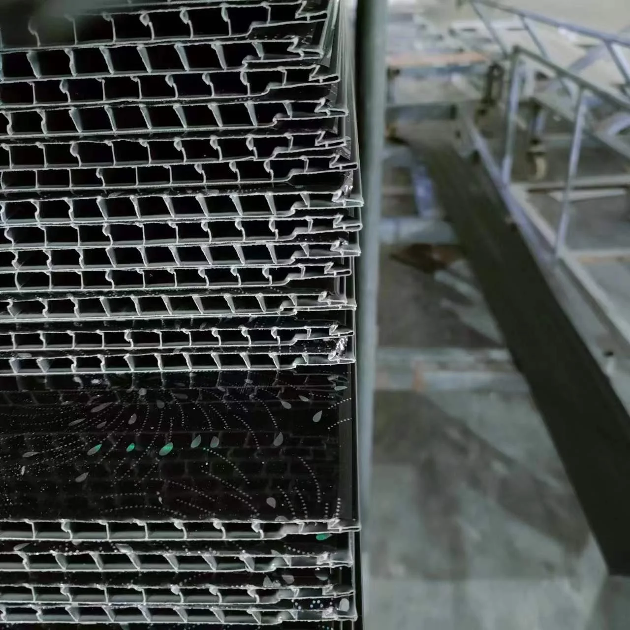 Hot stamping Romantic fireworks all over the house in the night PVC Ceiling and wall board