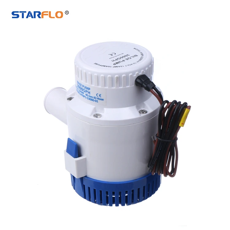 STARFLO 3000GPH 4000GPH 4700GPH Solar Electric Bilge High Flow Submersible Water Pump 12v