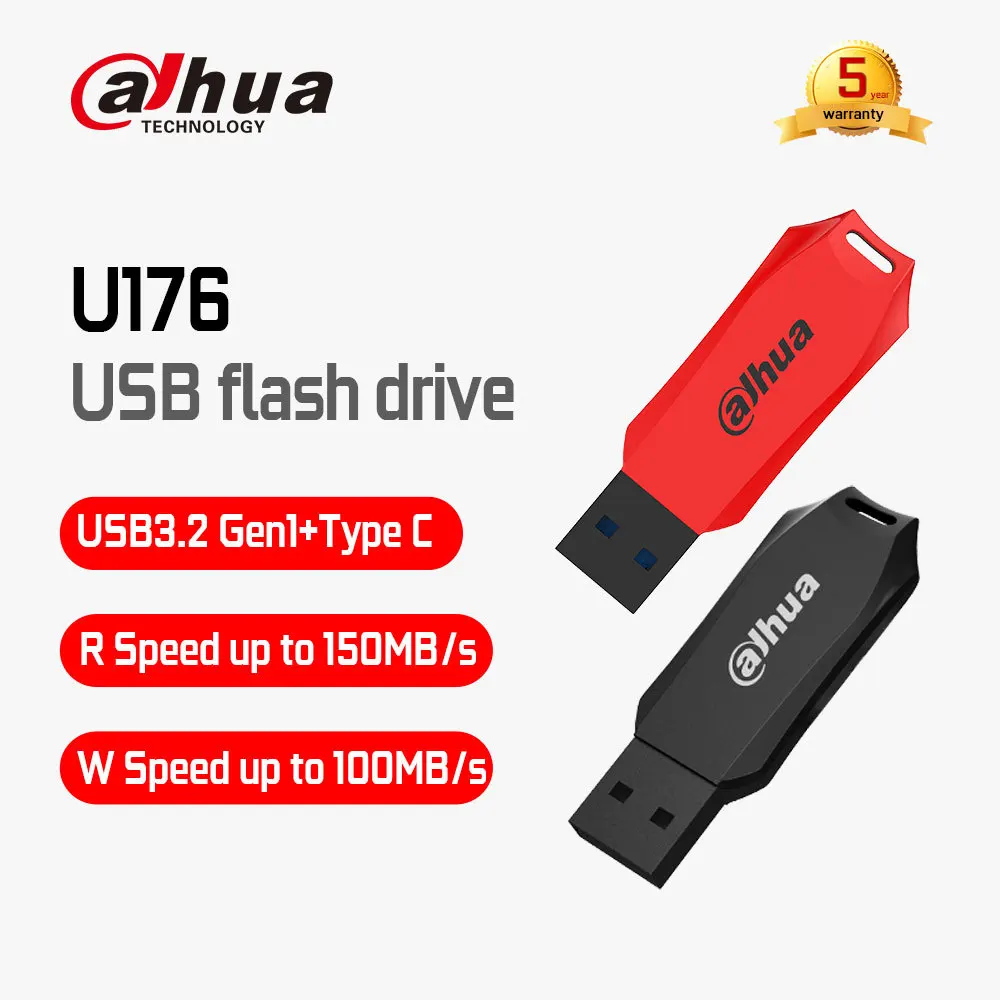 Dahua U176 USB3.2 Gen1 32GB 64GB 128GB Flashdrive USB Disk Pen Drives FAT USB Flash Drive Memory Stick Pen Drive