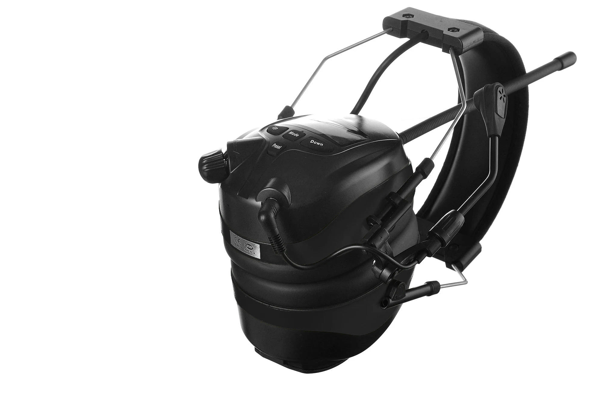 Noise Reduction Ear Muff FM Hearing Protection Earmuffs radio AM/FM with External microphone safely earmuff