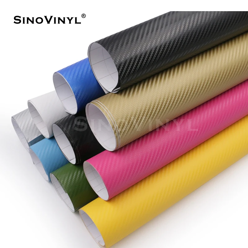 Removable Car Body Sticker 3D Carbon Fiber Car Wrap Hot Sale Multicolor Self Adhesive Film Auto Foil