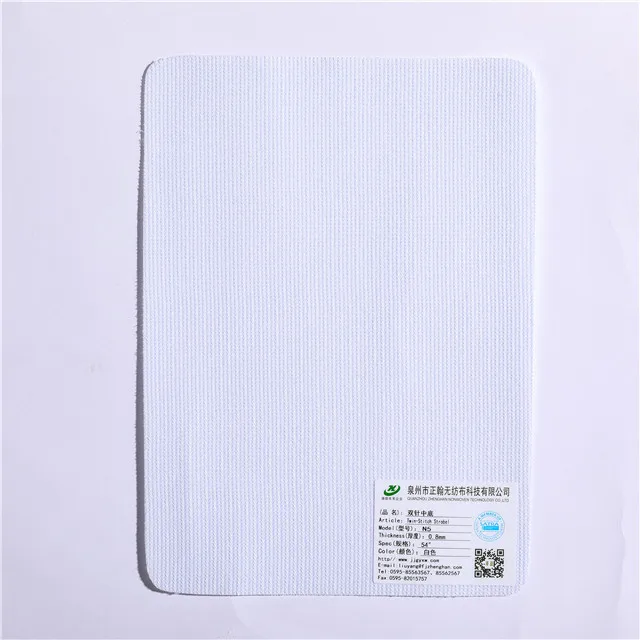 good tearing strength twin needle stitch bonding nonwoven material for shoes