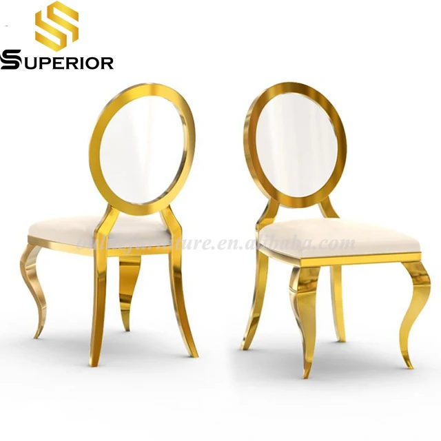 Luxury gold stainless steel wedding acrylic chairs for events wedding party