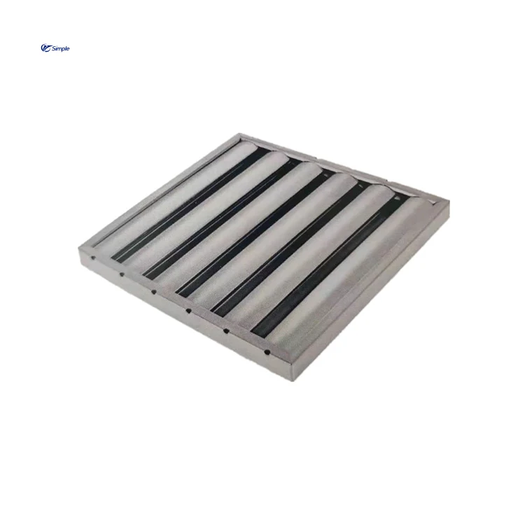 Metal 304 Stainless Steel Restaurant Baffle Grease Filters Range Hood Air Filter  grease filter kitchen hood