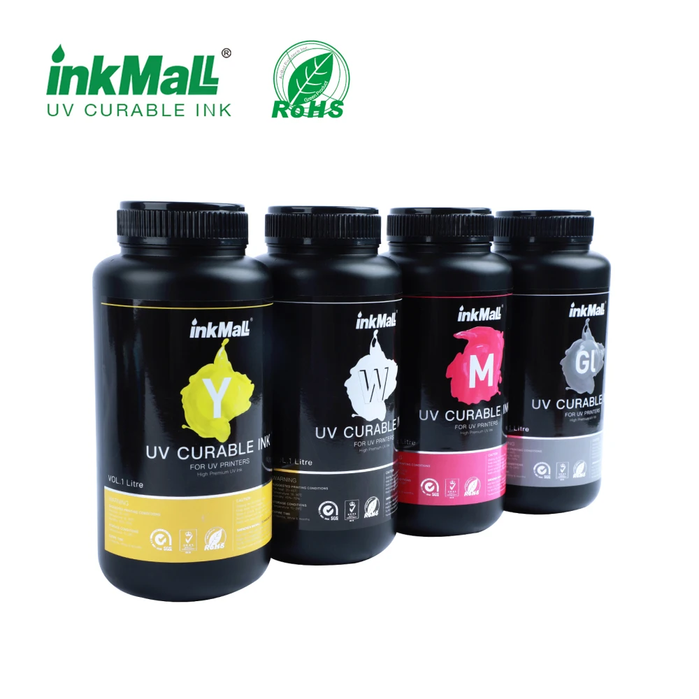 InkMall High Color fastness UV Led Flexible Ink for Mimaki / Mutoh / Roland DX5 DX7 xp600 TX800 UV Led Inkjet Plotter