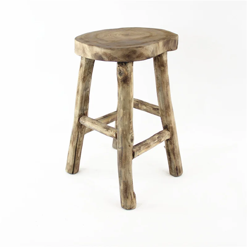 Outdoor Furniture Homemade Tractor Stool Rustic Indoor Decorative Natural Wooden Round Stools