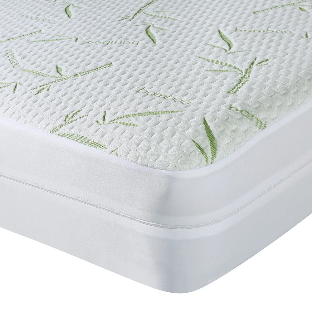 Гипоаллергенный Противопылевой клещей 100% водонепроницаемый бамбуковый наматрасник