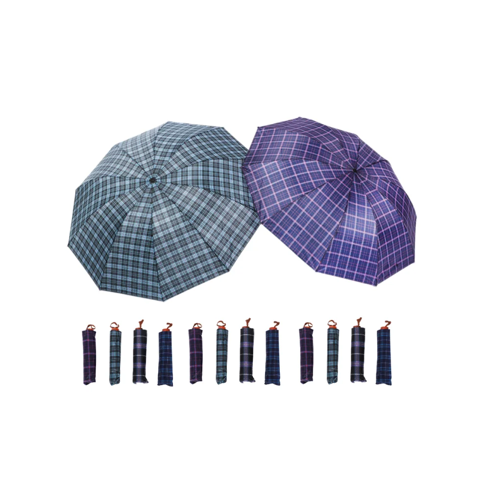 High Quality Wholesale Promotional Cheap Custom Logo Print 3 Folding Umbrella Light Weight China Made Umbrella