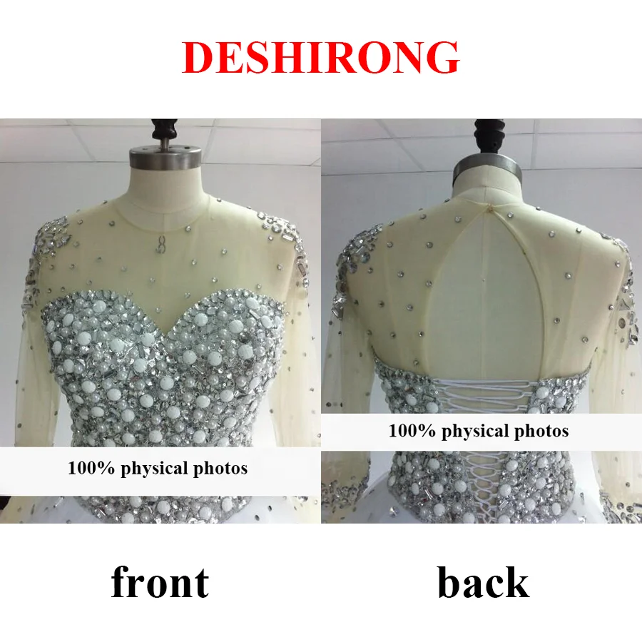 Sweetheart Pedreria Long Sleeved Lace Wedding Dress long Sleeves Diamond Wedding Dress Sewing Beads Bridal Wedding Dress