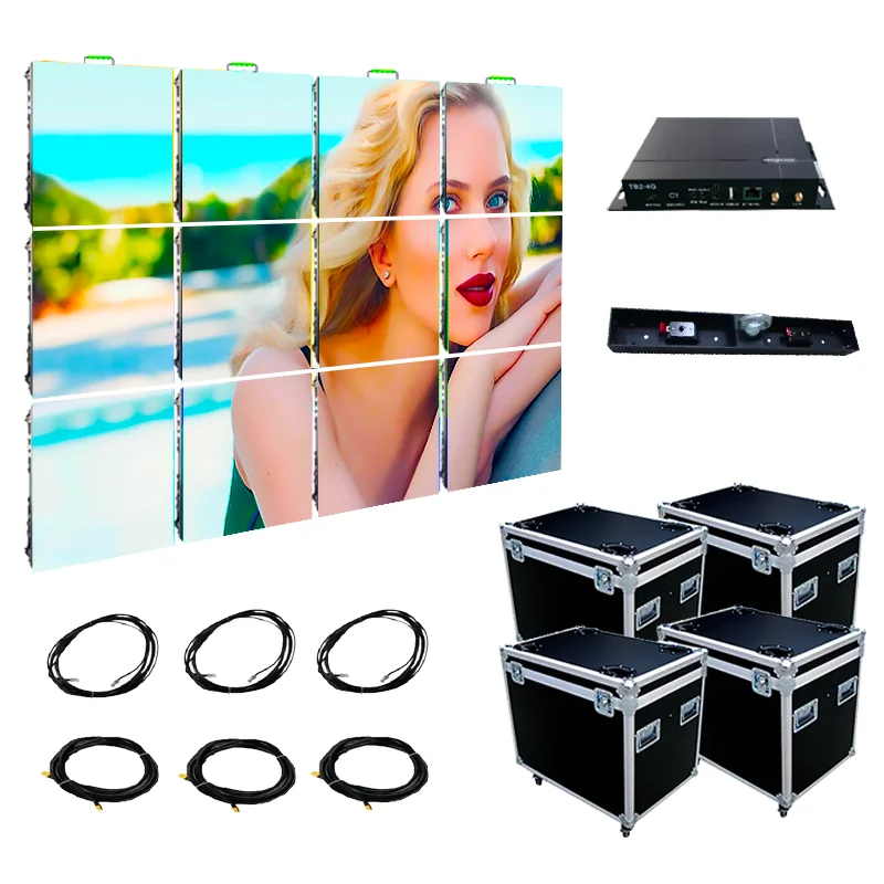 Indoor easy instal P3.91 P2.97 led screen with good resolution good price on sale led display for event