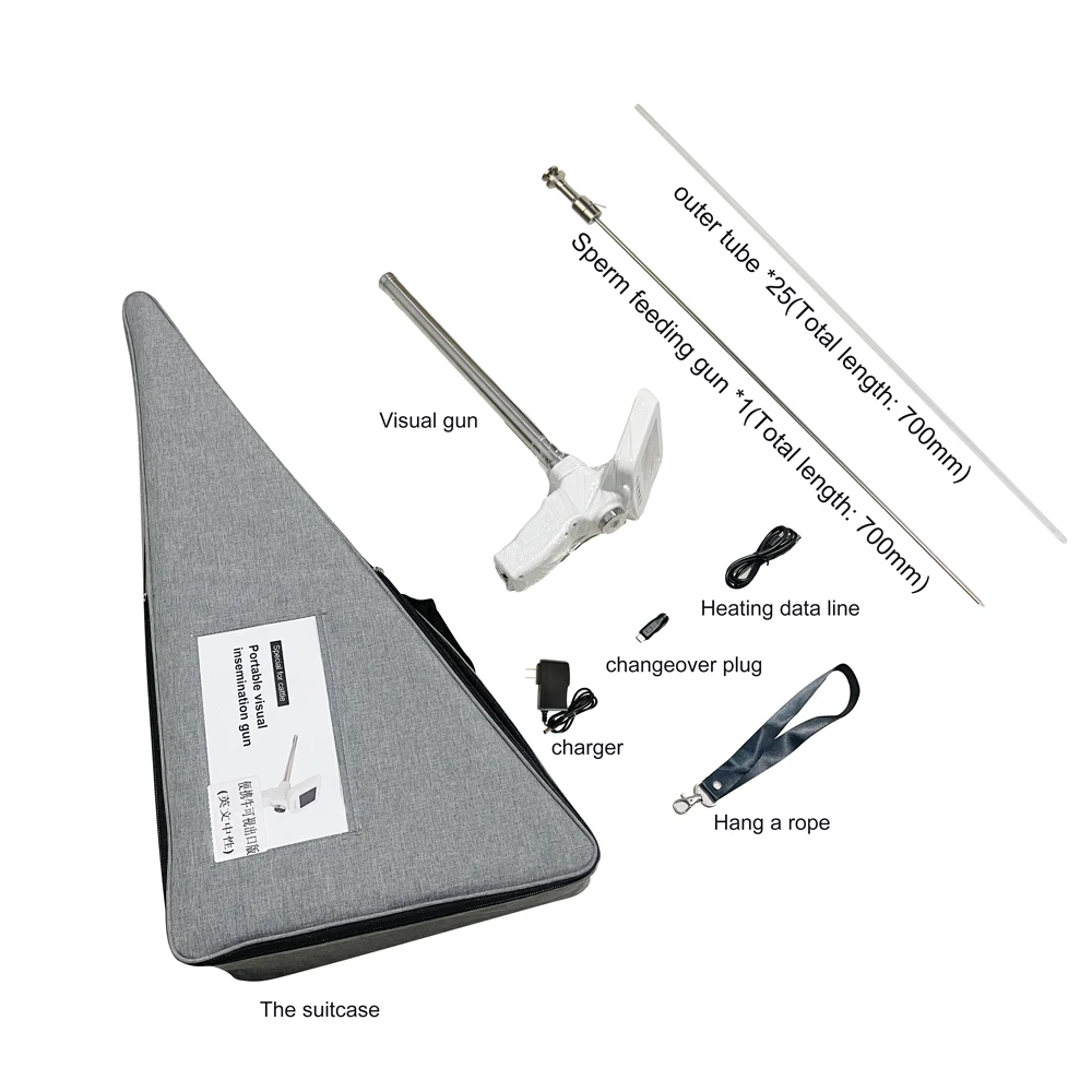 Veterinary Equipment Visual Portable Dog Artificial Insemination Gun Digital Ai Gun Kit For Dogs With Camera