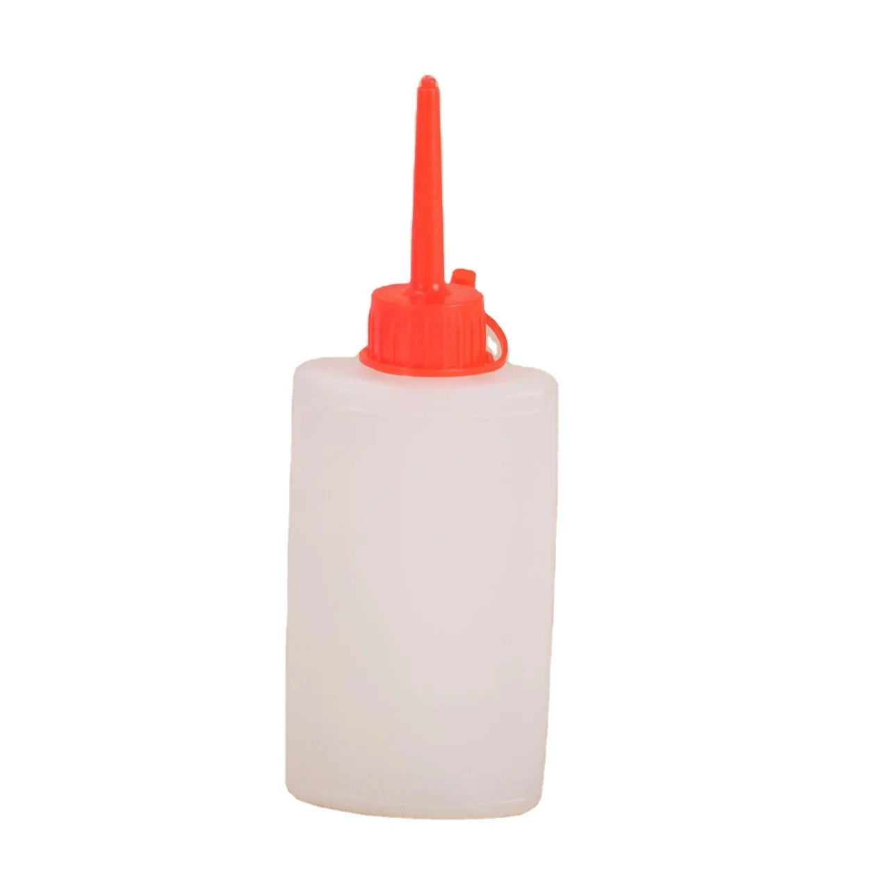 100ml 120ml super glue sewing machine lubricating oil painting packaging flat HDPE bottle with point nozzle