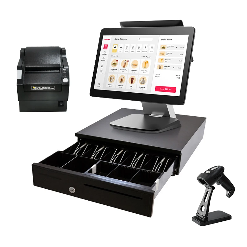 Micropos 15 Inch All in One Pos windows Cash Register System Pos Machine Touch Screen Cash Register Pos