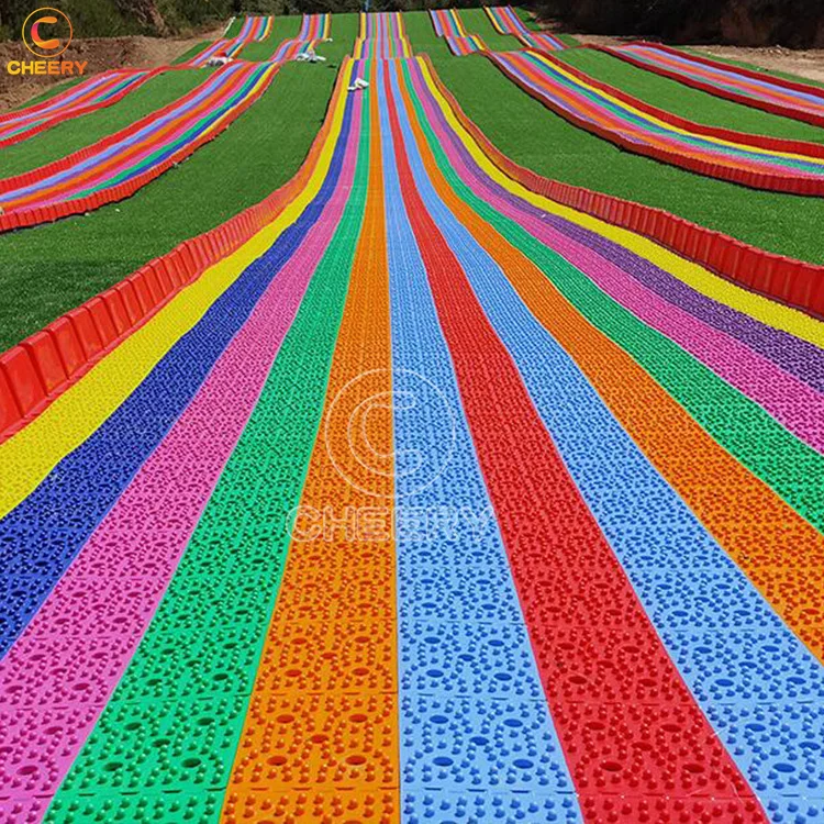 Cheery Amusement one-stop service amusement park no foundation Rainbow Slide grass slide plastic slide