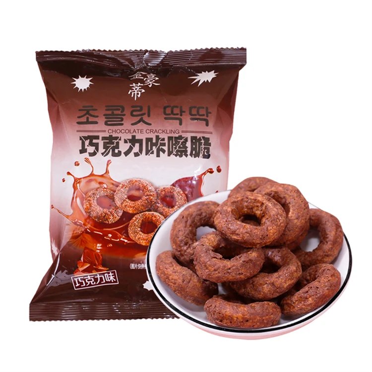 OEM/ODM 38g Kacha Crispy Chocolate Donuts Coated Biscuits Packed Halal Chocolat Compound Packaging Boxes Chocolate