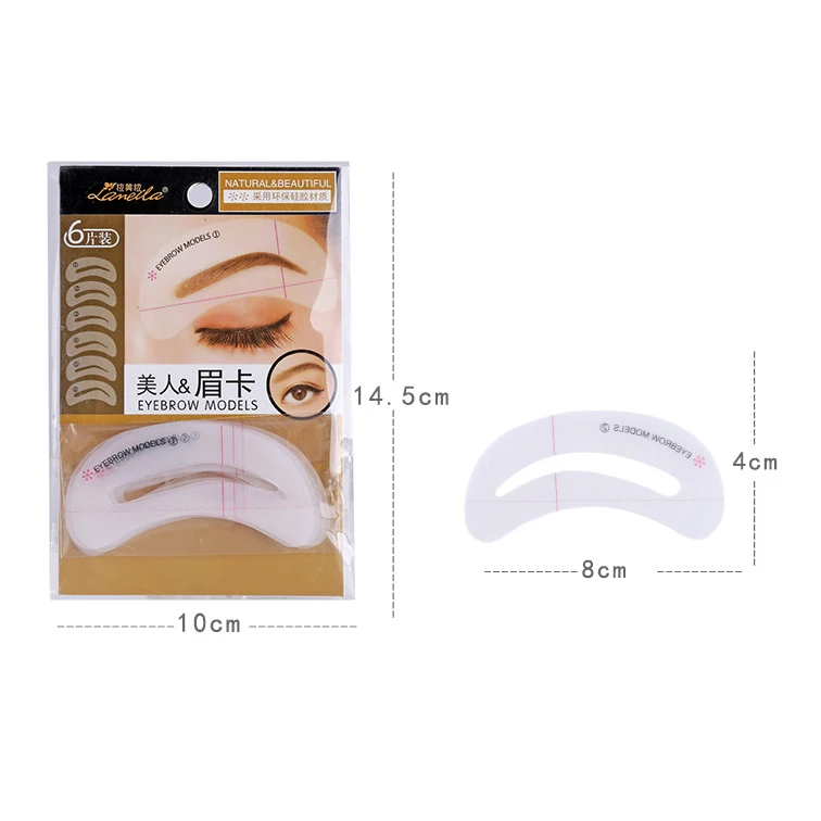 
High quality EVA eyebrow template sticker drawing stencil set beauty makeup tool, eyebrow stencil 