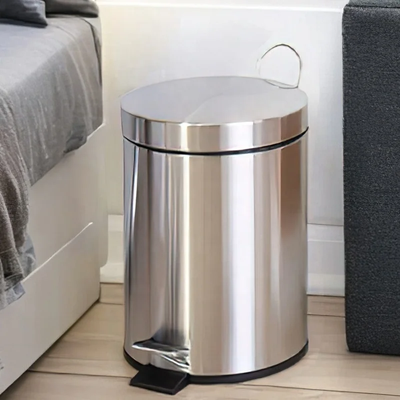 High Quality Eco-Friendly Household Office Hotel Kitchen Use Metal Dustbins 5L & 20L Pedal Garbage Can Trash Bin