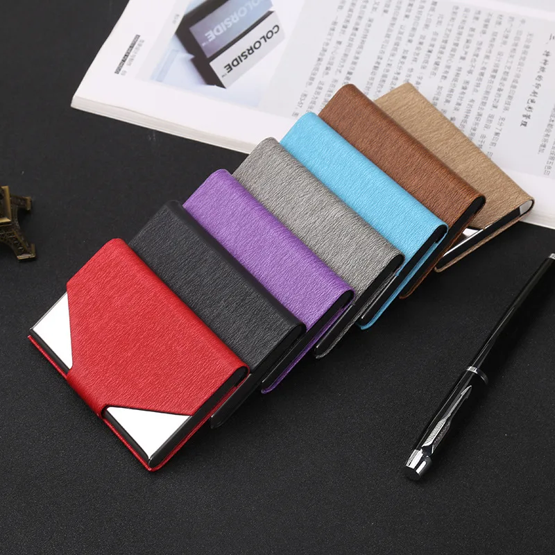 Лидер продаж, простой держатель для кредитных карт из искусственной кожи