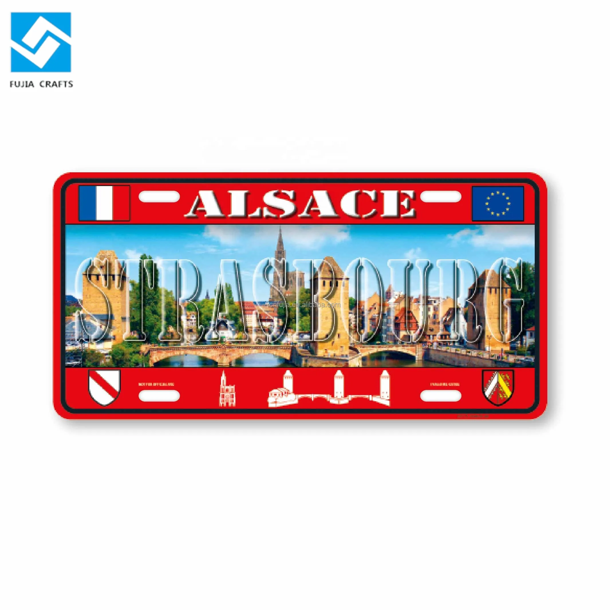 Professional Vehicle License Plate Number Plate Embossed Aluminum Belgium Car License Plate