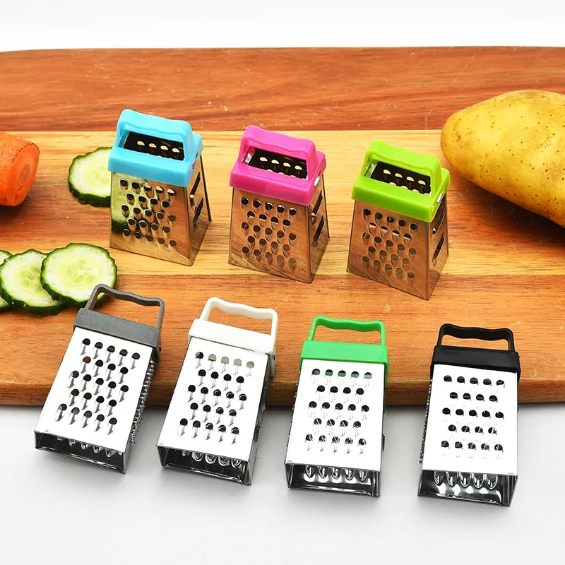 Wholesales Kitchen Tools 4 Sides Stainless Steel Box Multi-functional Vegetable Cutter Mini Cheese Grater