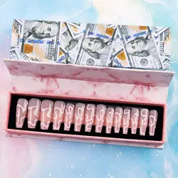 Custom Size Nails Box Luxury Design 2022 Paper Packaging Rigid Magnetic Press on Nails Box