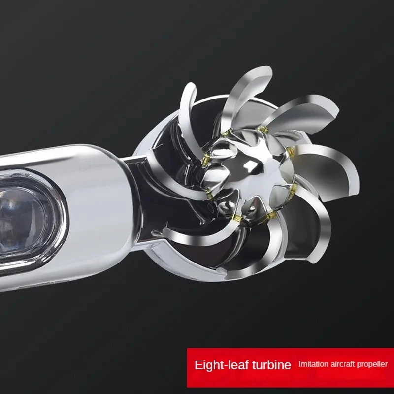 Wind Powered Car LED DayTime Running Light Auxiliary Lighting Rotation Fan Lamp Automobile Day Time Headlight