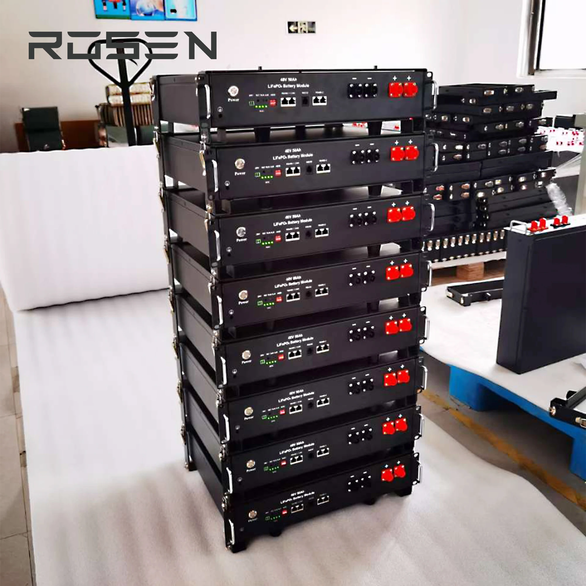 Lithium Iron Phosphate Battery 9.6kwh 12kwh 14.4kwh 19.2kwh 21.6kwh Cabinet Solar Battery Pack