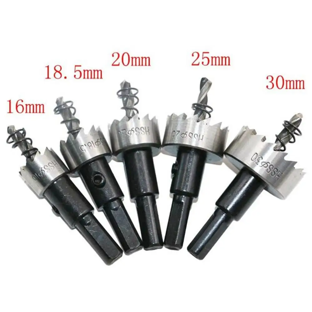 5-piece high-speed steel serrated hole opener aluminum plate iron plate drilling bit set