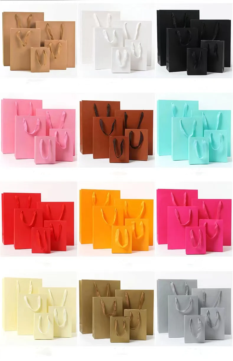 Reusable Tiny Paper Bag Square Small Paper Bag With Logo Shopping  Kraft Paper Pastry Bag For Packaging