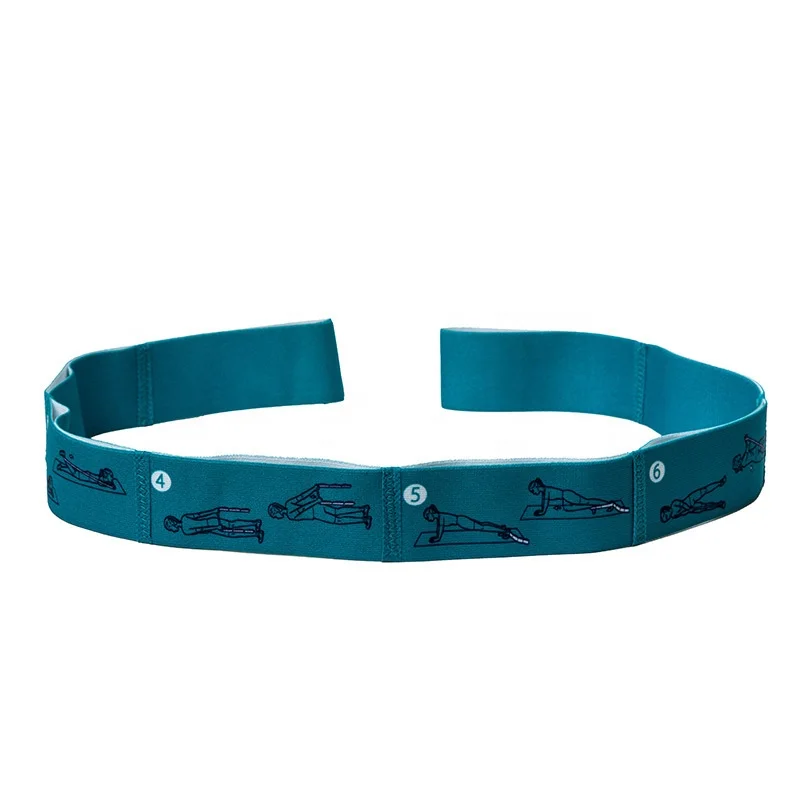 Yoga Stretching Band Tension Resistance Band Customized Fitness Accessories Polyester Cotton Yoga Exercise 2pcs Opp Bag+package