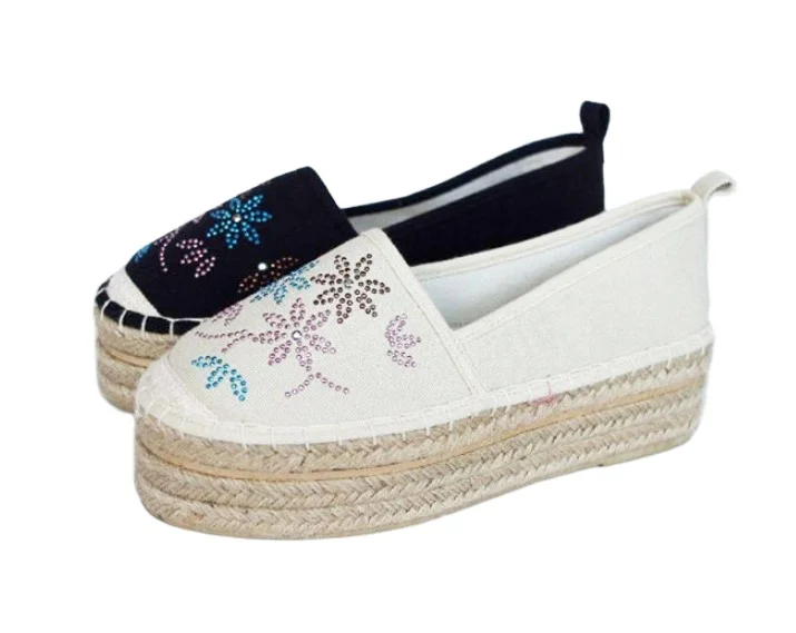 Ethnic Style Handmade Retro Flat Women Fisherman Jute Sole Espadrilles Casual Shoes