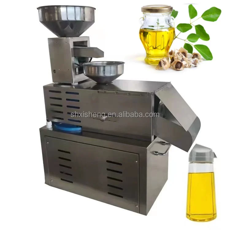 15kg/h cold-pressed vegetable seed almond sunflower oil extraction machine with vibration feeder
