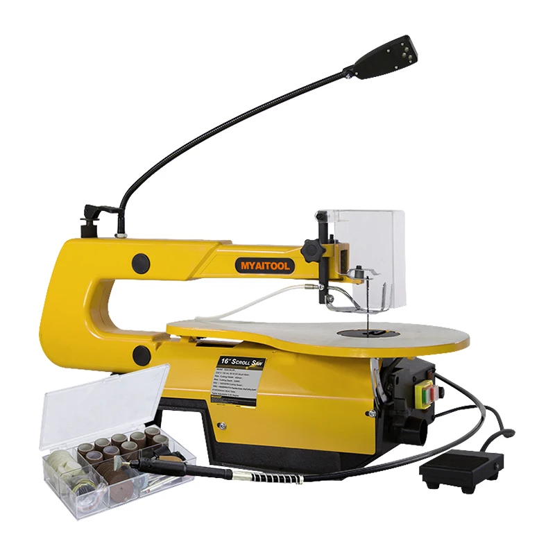MYAITOOL  Multi purpose variable speed scroll saw clamp scroll saw blade holder with foot switch scroll saw machine