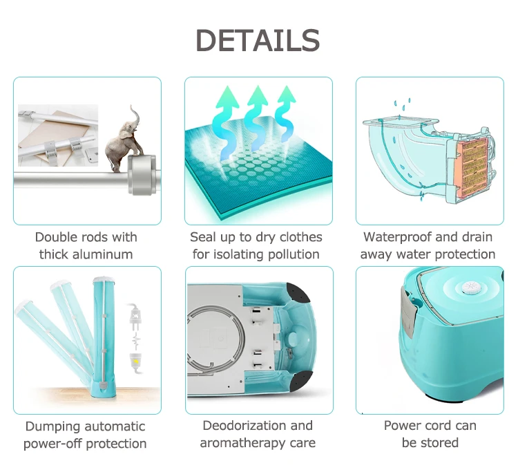 Hot steam air heater cabinet remote control freestanding portable electric clothes dryer foldable