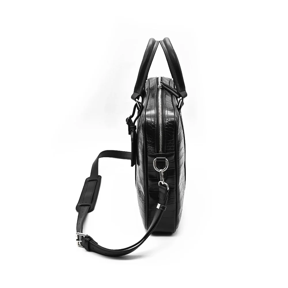 Office Business Man Leather Briefcase Crocodile Custom Genuine Leather Briefcase for Men