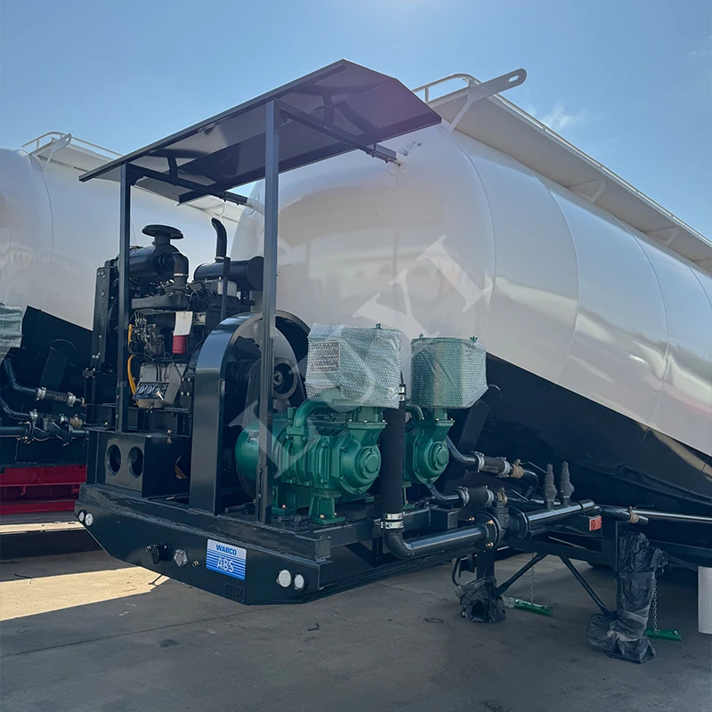 LUYI 3-Axle 35 cubic meters V-Shape Diesel Engine Cement Tanker Bulk Semi-Trailers With Sediment Powder Tank Semi Trailer