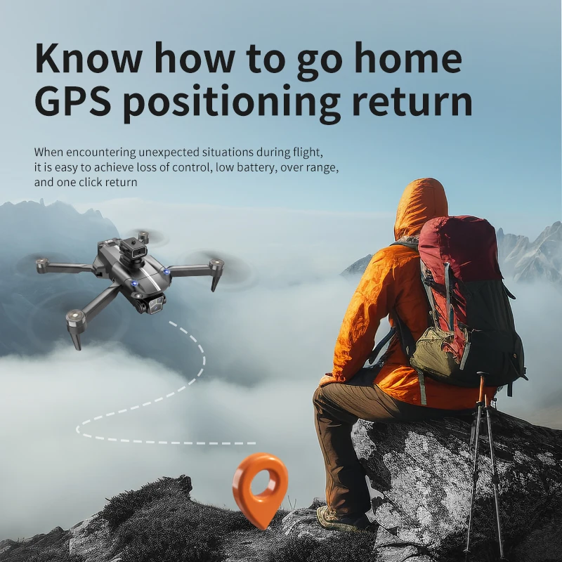 S182GPS all mini folding brushless foldable four sided obstacle avoidance GPS drone with built-in display screen remote drone