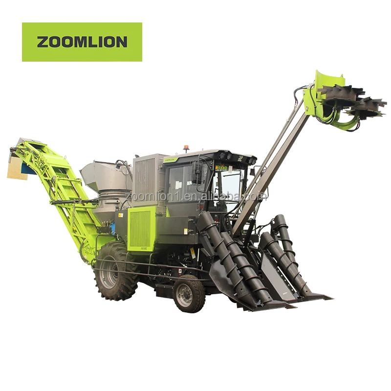 Zoomlion 210HP AC60C Elevator type Cut-off wheel sugarcane harvester Cummins engine