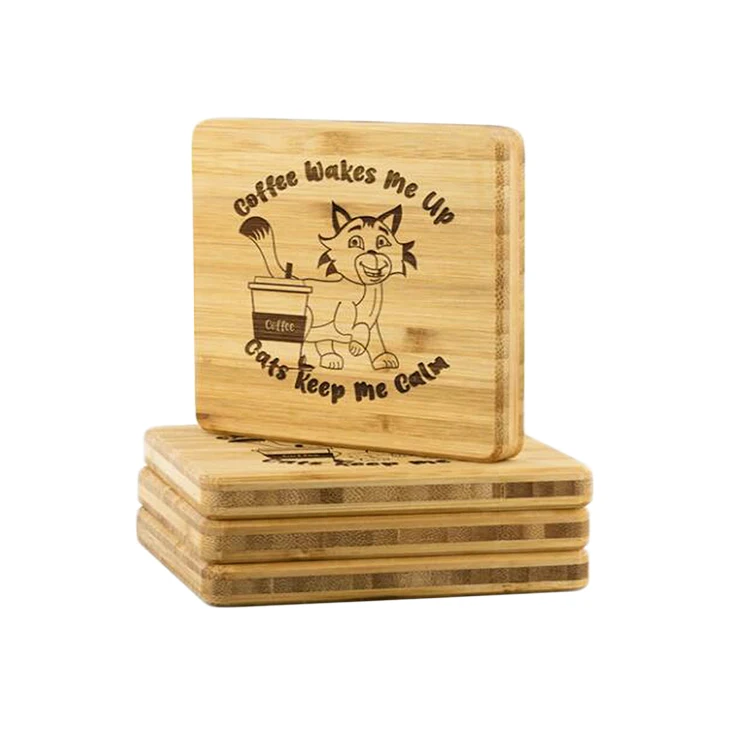 Eco-friendly Bamboo Coaster Healthy Carving Craft Bamboo Mat Handmade Insulated Pads Bamboo Trivet&Coaster Hot Pot Pad