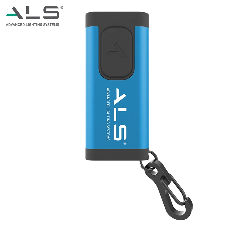 Мини-фонарик ALS 60 лм, перезаряжаемый светодиодный фонарик с брелоком, аварийный фонарь, легко носить с собой