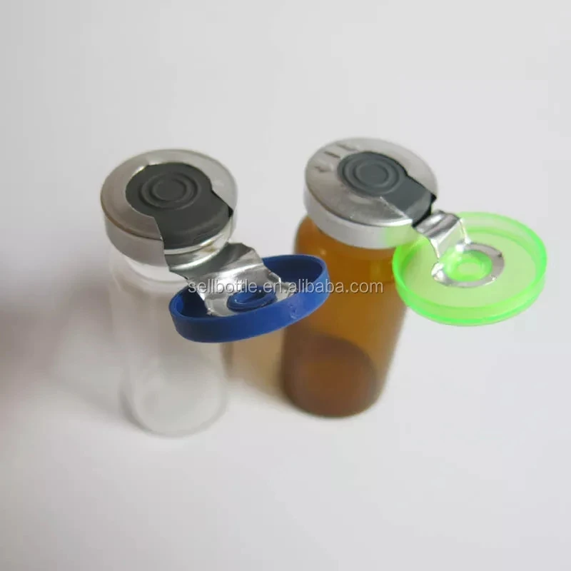 Hot 10ML Clear Injection Vial 10CC Medicine Glass Bottle With Different Color Flip Off Cap For Steroid 2250