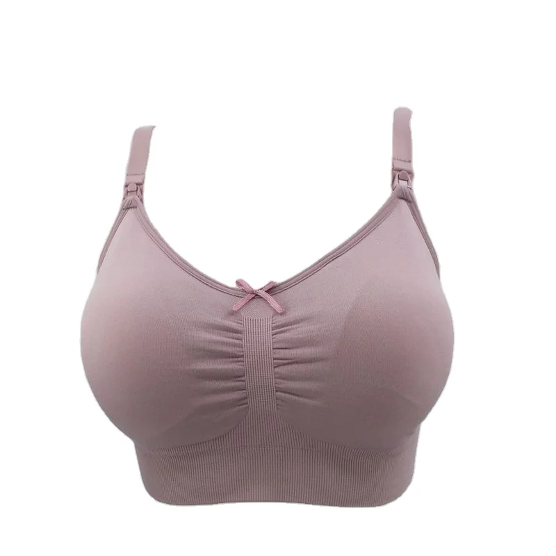 
Wholesale High Quality Women Breastfeeding Bra Soft Comfortable Seamless Nursing Bra 